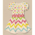 2015 new baby pastel polka dot and chevron girls dress easter dress